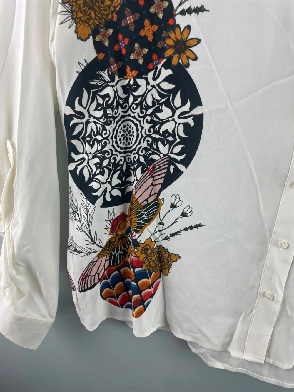 NWT Desigual Button-Up Blouse Size L - Picture 5 of 14